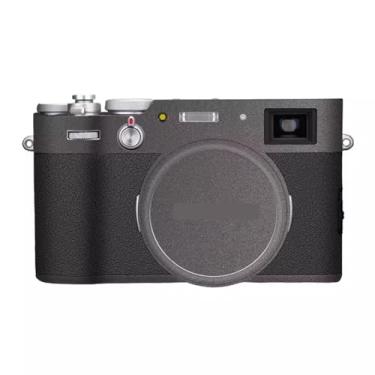 Imagem de JERXTTON Película protetora para câmera antirarranhões Película protetora para Fujifilm X100VI X100 VI (cinza escuro + couro preto)