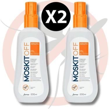 Imagem de Kit 02X Repelente Spray Adulto Moskitoff 200ml Com DEET 4HRs Proteção 