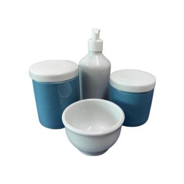 Imagem de Kit Higiene Bebê Porcelana Premium Rosa Azul Menina Menino - Dóia Kids