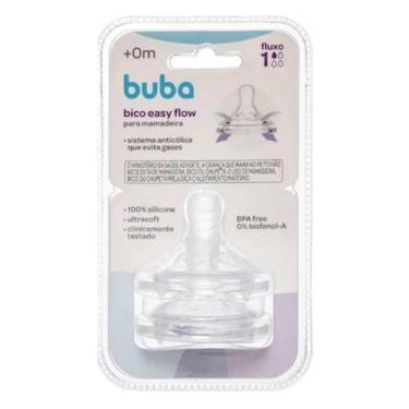 Imagem de Bico Silicone Pétala Fluxo Fácil Anticólica Mamadeira Buba, Fluxo 1