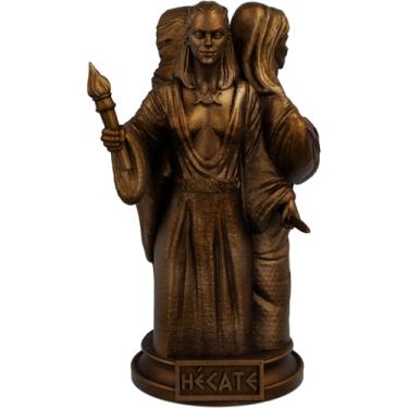 Imagem de Estátua Hecate Deusa Tríplice Grega Perseia da Bruxaria Divino Feminino (Cor Cobre Antigo)