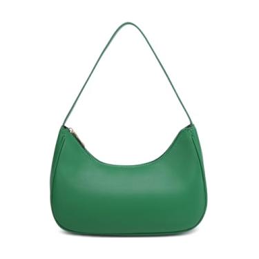 Imagem de Bolsa de ombro moderna para mulheres fofas Hobo Tote Mini Clutch Underarm Purse para uso diário/trabalho/viagem/passeios casuais, Verde Gp