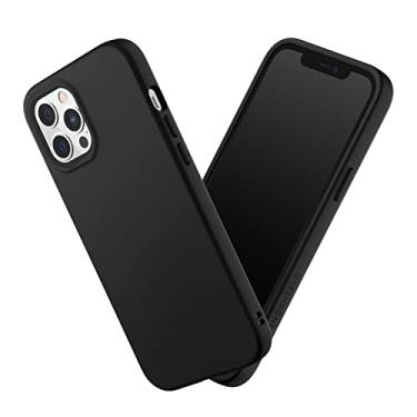 Imagem de RhinoShield Capa compatível com [iPhone 12 Pro Max] | SolidSuit - Capa protetora de design fino absorvente de choque com acabamento fosco premium 3,5 m/proteção contra quedas de 3,4 m - Preto clássico
