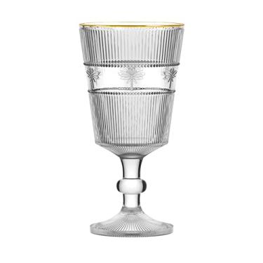 Imagem de L'hermitage, Jg 6 tacas Aeshna em vidro borda gold rim 325ml - libélula