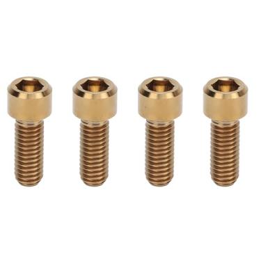 Imagem de Zaweliyo 4 Pcs Ti Ligição da Liga de Disco de Disco Leve de Disco Parafuso de Freio de Disco Leve M6x16mm Bike de Bicicleta de Freio de Bicicleta de Moto Disco de Bicicleta de
