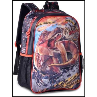 Imagem de Mochila Infantil Com Rodinha T-Rex Attack G Preta 108829
