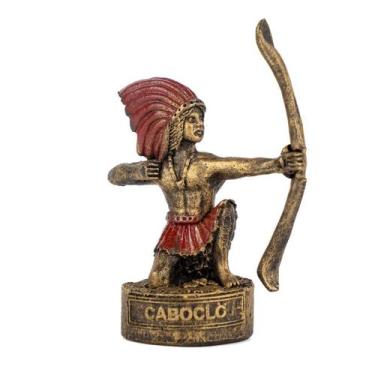 Imagem de Escultura Caboclo Vintage 8 Cm- Escolha A Cor - Meta Atacado
