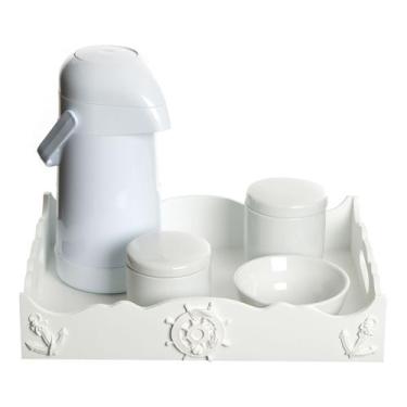 Imagem de Kit Higiene Resina Marinheiro Quarto Bebê Menino - Potinho de mel