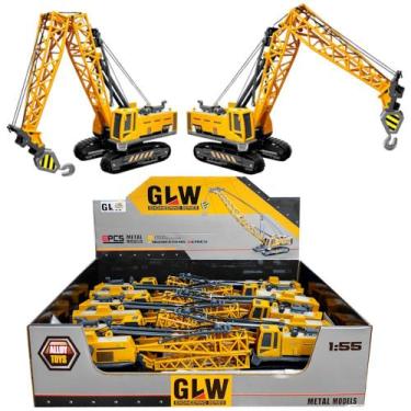 Imagem de Kit 6 Trator Guindaste Realista 1:55 Caixa Expositor Atacado - Toy Kin
