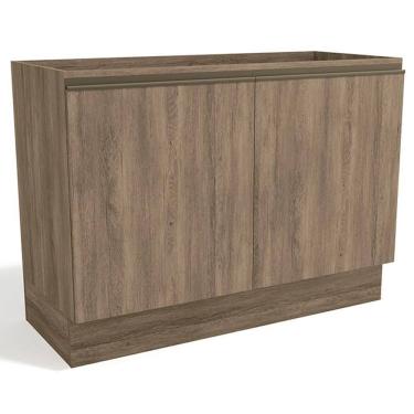 Imagem de Balcao Pia Sem Tampo 2 Portas 120 Cm Mdp Maxxi G745 Kappesberg Nogal