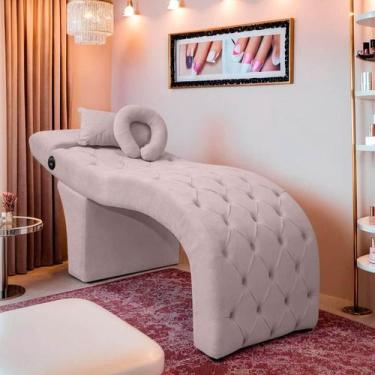Imagem de Maca Lash Designer Cilios Luxo Estofada com Massagem Bouclê - SOFA STO