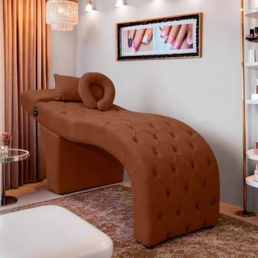 Imagem de Maca Lash Designer Cilios Luxo Estofada com Massagem Bouclê - SOFA STO