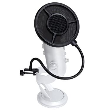 Imagem de SUNMON Filtro Pop Mic Para Hyperx Quadcast, Blue Yeti E Outros Microfones Jogos, Tela De Proteção Contra Vento Camada Dupla Com Clipe Pescoço Ganso Flexível 360°, Braço Estabilizador Gravação Canto