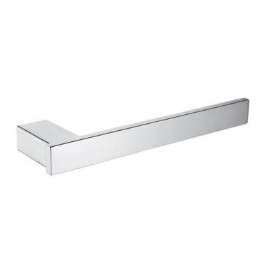 Imagem de Conjunto de banheiro cromado SUS304 - Suporte para escova de papel higiênico com gancho para roupão | 4 peças de aço inoxidável, barra para toalhas