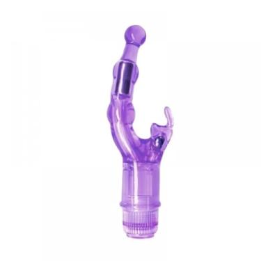 Imagem de Vibrador Rabbit Estimulador Em Jelly Em Formato De Coelho Brinquedo Íntimo Feminino Multivelocidade [ROXO] PG059