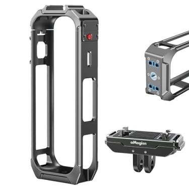 Imagem de debous Insta 360 X5 estrutura de metal gaiola de liberação rápida para Insta360 X5 X 5 capa de alumínio invólucro de bolsa