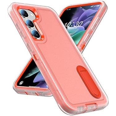 Imagem de IDweel Capa para Galaxy S23 com suporte, proteção resistente à prova de choque, anti-arranhões, slim fit, leve, capa protetora durável com suporte para Samsung Galaxy S23 de 6,1 polegadas,