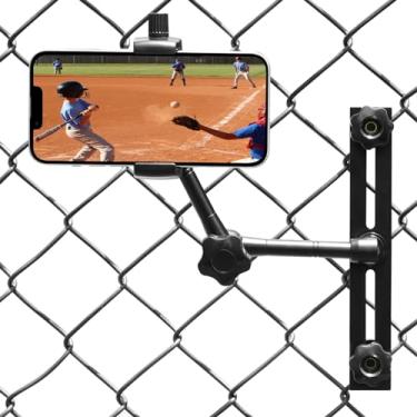 Imagem de Mippko Suporte de cerca de telefone para Mevo Start,para gravação de basquetebol/futebol/softbol/beisebol/tênis, suporte de iPhone compatível com iPhone de 3,5~19.1 cm iPhone/Nexus/HTC/LG/Smartphone