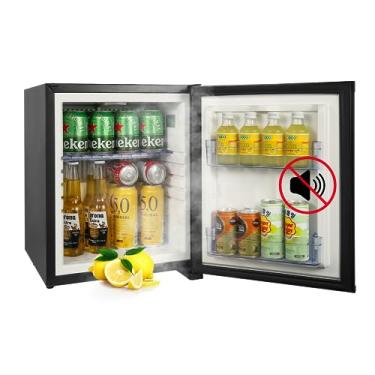 Imagem de HIPOPLLER Mini Geladeira Para Quarto, 1,07 Pés Cúbicos, 110 V, Silenciosa Com Trava, Pequena Compacta E Dormitório, Trailer, Hotel Escritório, Absorção De Ruído, Preta