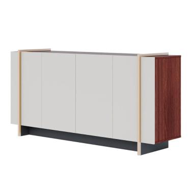 Imagem de Aparador Buffet Copacabana 4 Portas e Detalhe Tubo Metálico