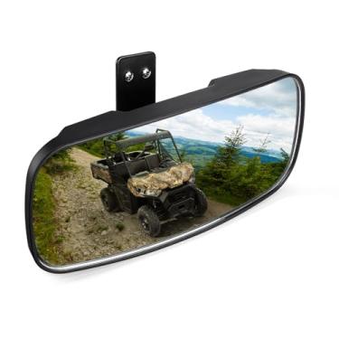 Imagem de KEMIMOTO Espelho retrovisor UTV compatível com Polaris Ranger 500 570 900 XP 1000 XP/Crew 2017 2018 2019 2020 2021 2022 2023 2024 2025 Guia de montagem de fábrica necessária para substituição OEM