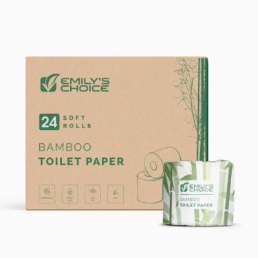 Imagem de Papel higiênico Emily's Choice Bamboo de 3 camadas, 200 folhas/rolo, p