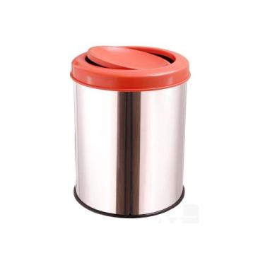 Imagem de Lixeira Inox Com Tampa Flip-Top (Basculante) 15 Litros - CM Design, La