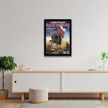 Imagem de Quadro Iron Maiden Eddie England 24X18Cm - Com Vidro - Quadros On-Line