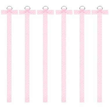Imagem de LMHEYL 6 peças organizador de grampo de cabelo, gravata borboleta armazenamento de acessórios de cabelo para meninas, adequado para decoração de casa montada na parede em quartos (rosa)