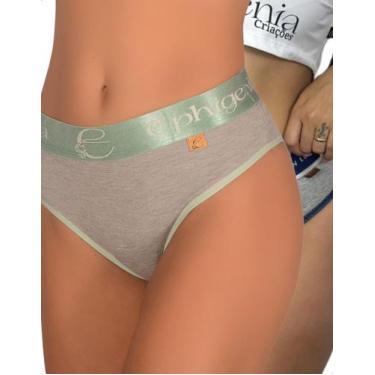 Imagem de Kit 2 Calcinha Cós Alto Elástico Confortável Lingerie Feminina Moda In