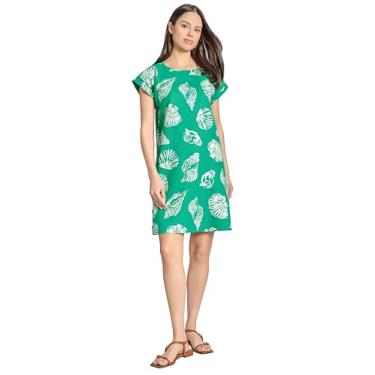 Imagem de Jones New York Vestido feminino rodado com botões laterais, Kelly Multi, GG