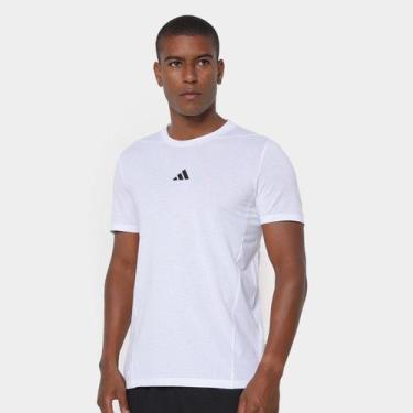 Imagem de Camiseta Adidas Design For Training Masculina, Branco, Preto, M