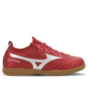 Imagem de Chuteira Masculina Mizuno Futsal Regent IN Vermelho/Branco, Vermelho, 