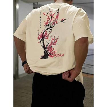 Imagem de Camiseta Manga Curta T-shirt Personalizada Masculina Flores - crushed,