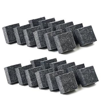 Imagem de Borrachas de feltro multiuso Charles Leonard, 5 x 5 cm cada, 12 borrachas por pacote, carvão, 2 pacotes - 24 borrachas no total (74520)