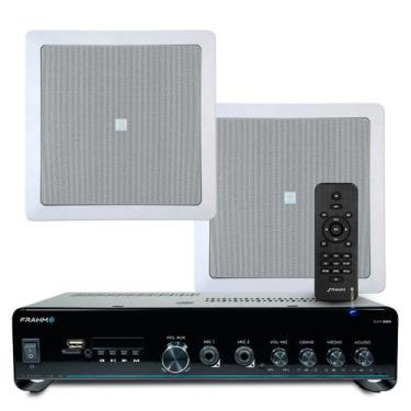 Imagem de Kit Som Ambiente Jbl Teto Gesso Embutir Area Gourmet + 2 Arandelas Jbl