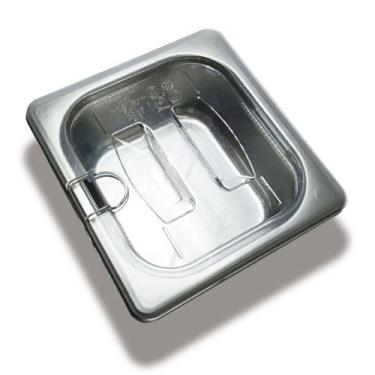 Imagem de CUBA Gastronômica Em INOX GN 1/6x65 mm 900 ml + TAMPA 1/6 Em POLICARBO