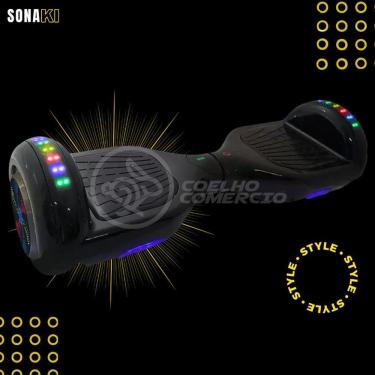 Imagem de Hoverboard Infantil Skate Elétrico Bluetooth - Preto Nº68