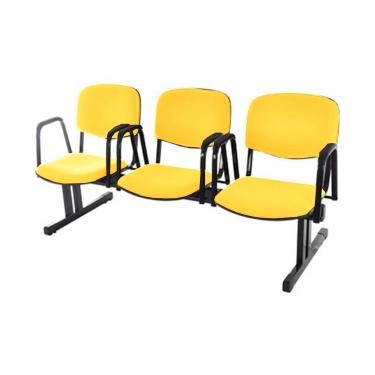 Imagem de Cadeira em longarina para Igrejas e Auditórios Linha Hotel Amarelo