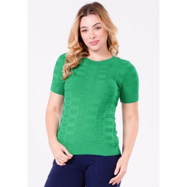 Imagem de Blusa Manga Curta Pau a Pique Modal Básica Verde