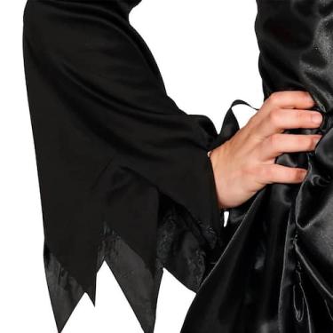 Imagem de Fantasia Vampira Halloween Infantil pra Menina Vestido Super Luxo Long