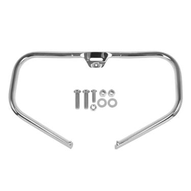 Imagem de WORLDMOTOP Protetor de motor Highway Crash Bar compatível com Heritage Sport Glide Softail Fat Boy FLST FLSTF Street Bob Low Rider 2018-2021 (cromado)