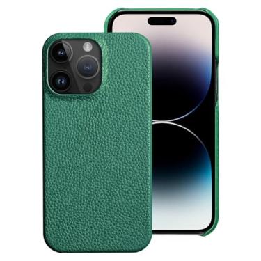 Imagem de Capa de telefone de couro de vaca para iPhone 15 14 Pro Max 15Pro 14Pro 13Pro Max 11 12 Pro Max Capa traseira, verde, iPhone 7Plus, 8Plus
