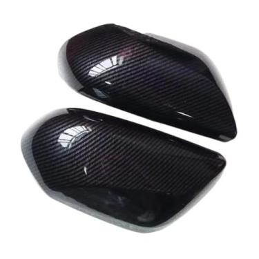 Imagem de Grade de carro Farol traseiro Sobrancelha compatível com C-HR 2017 asa de telhado traseiro alça de tigela tira de acabamento decoração de aparência de carbono (capa de espelho retrovisor 1)