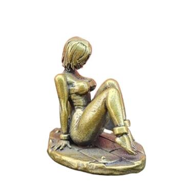 Imagem de Maiô sentado em latão feminino arte corporal miniatura estátua, biquíni de praia de metal, modelo feminino, escultura, mesa, carro, decoração, homens, colecionar, estatuetas, presentes, peso de papel