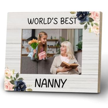 Imagem de KTYHD Porta-retrato para babá, melhor porta-retrato de madeira para babá do mundo, 10 x 15 cm, presente para avó, avó, bebê