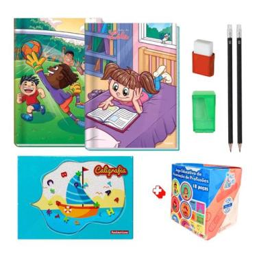 Imagem de Kit Escolar Aprendendo a Ler e Escrever para Autistas - Coleo Tea Amor