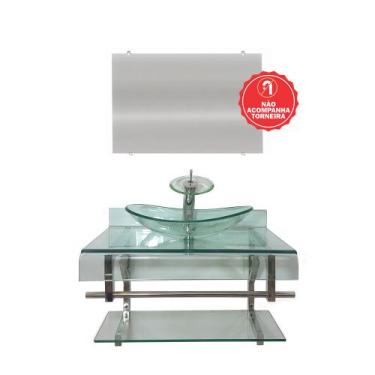 Imagem de Gabinete de Vidro 90cm para banheiro Luxemburgo - EKASA, Incolor