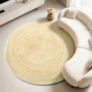 Imagem de Asrug Tapete redondo grande de 1,8 m, tapetes circulares de fazenda para sala de estar, antiderrapante, lavável à máquina, tapete redondo para cozinha, quarto, berçário, sala de jantar, tapete macio