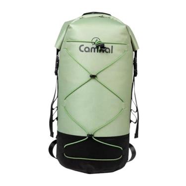 Imagem de Vaveren Mochila seca de 40L para mergulho, mochila seca para rafting, separação de molhados e secos, bolsa para caminhada, acampamento, vela, natação, Verde